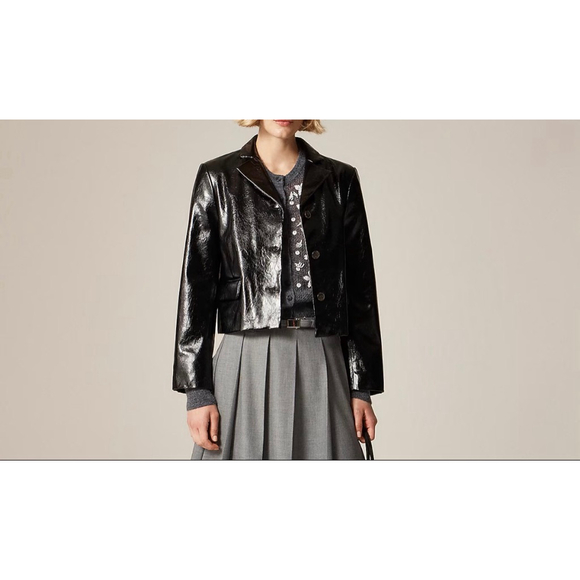 J. Crew Jackets & Blazers - J. Crew Modern Contemporary Chic Shirt-Jacket In Faux Distressed Leather Size 8